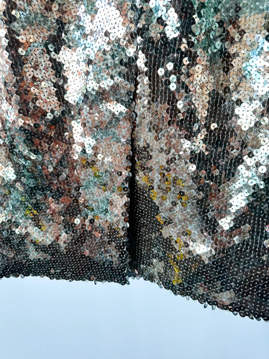 Halpern Sequinned One Shoulder Multicoloiur Party Dress - Imagen 8
