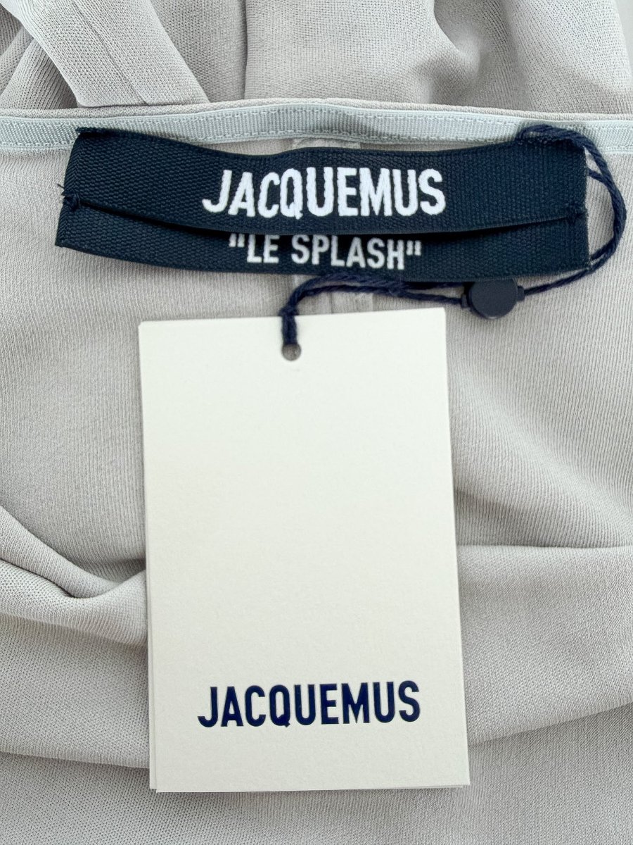 Jacquemus La robe Nodi knotted Light Grey Cut Out Dress - Imagen 6