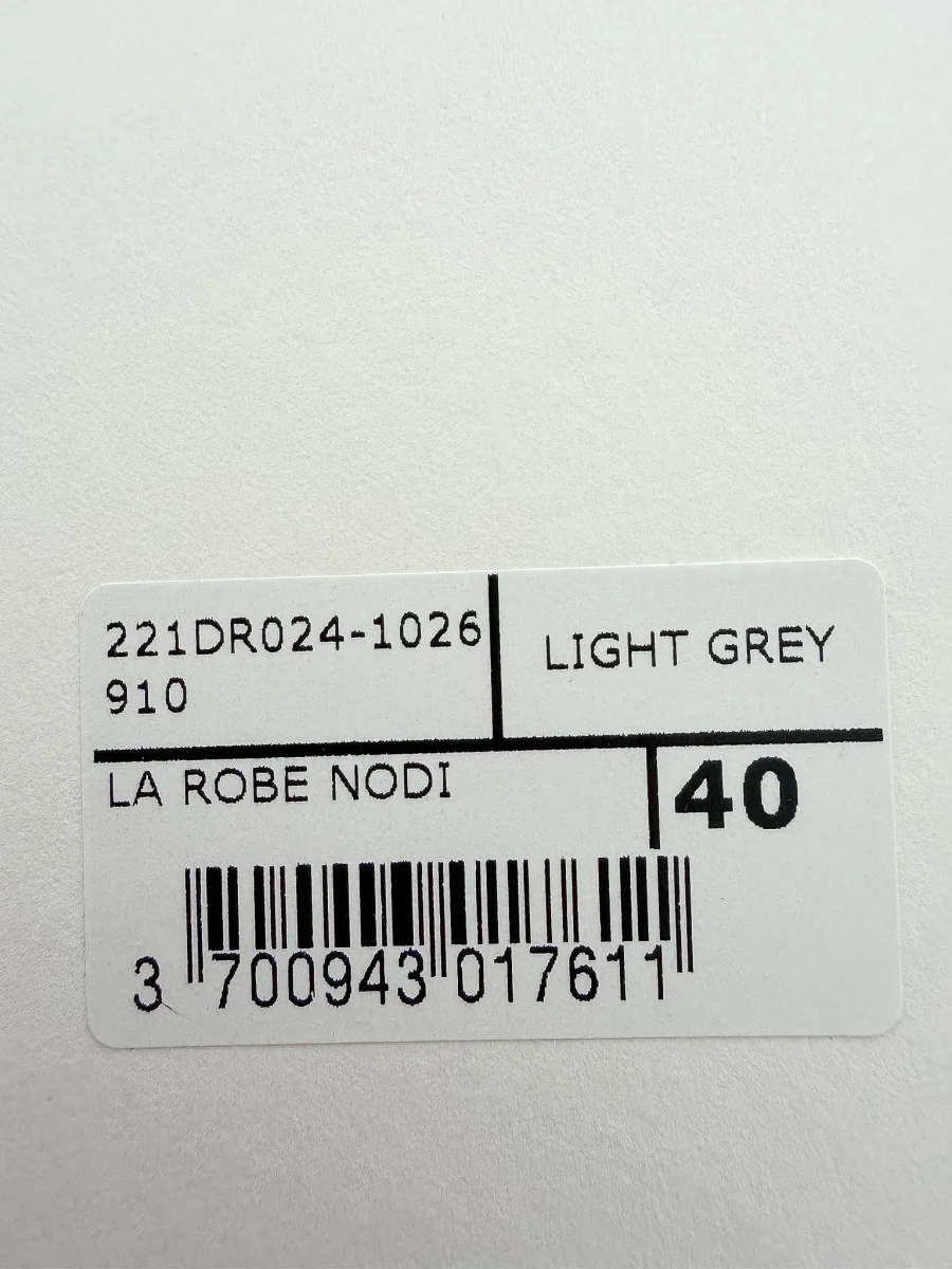 Jacquemus La robe Nodi knotted Light Grey Cut Out Dress - Imagen 7