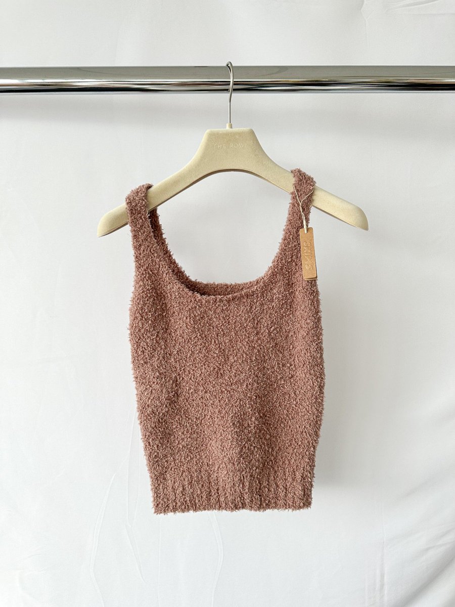 Skims Cozy Bouclé Teddy Sleeveless Vest Top - Imagen 4