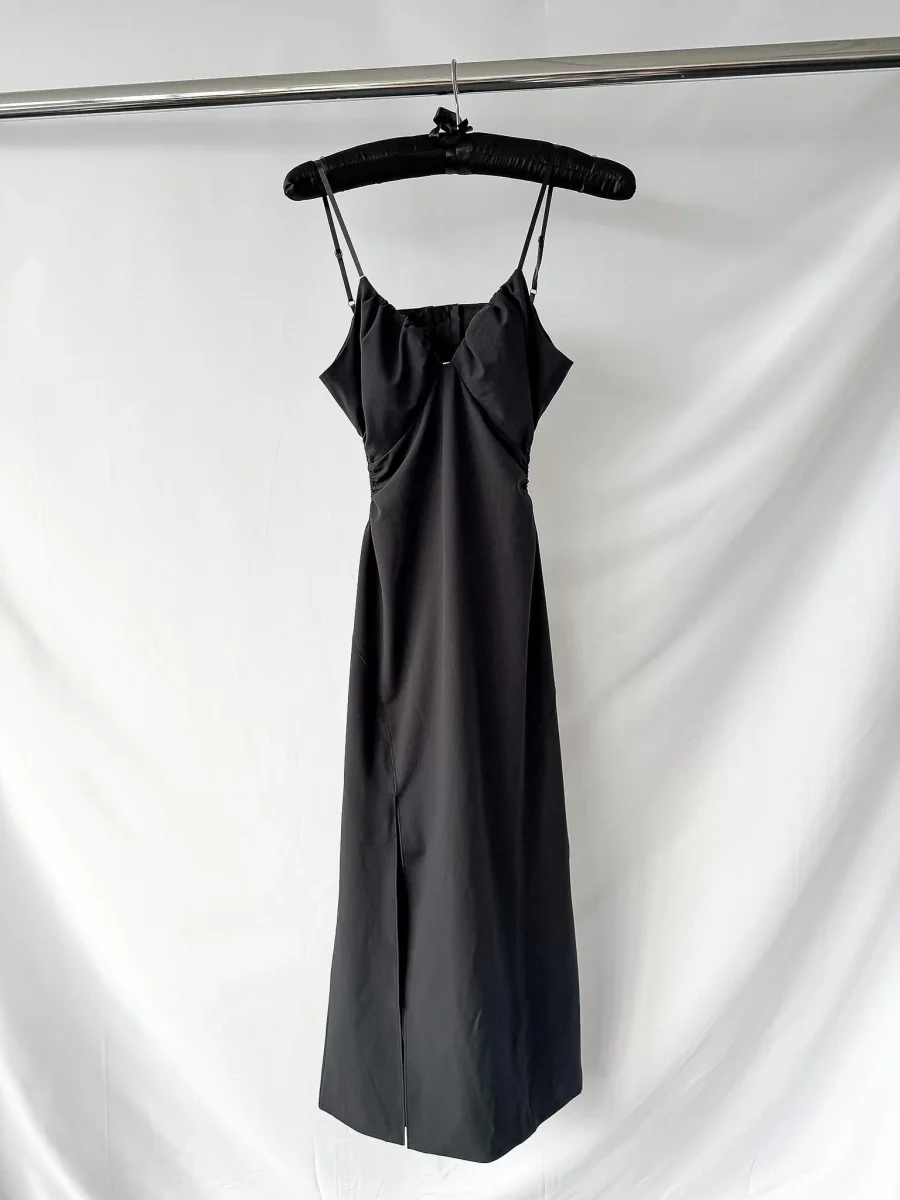 Cinq À Sept Black Adria Cutout Stretch-Crepe Midi Dress - Imagen 5