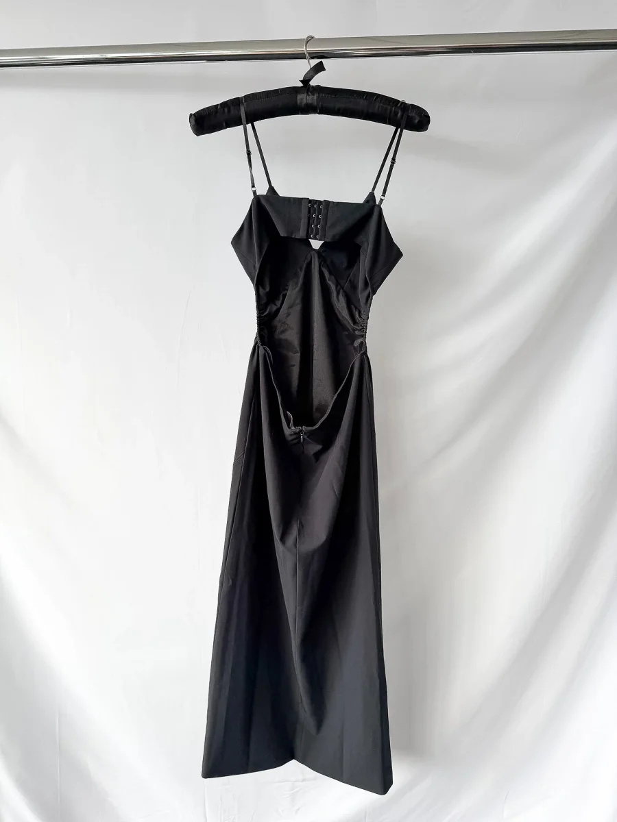 Cinq À Sept Black Adria Cutout Stretch-Crepe Midi Dress - Imagen 8