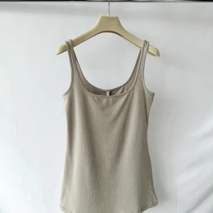 Skims Grey Tank Scoop Neck Top