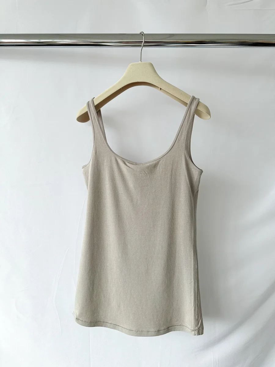 Skims Grey Tank Scoop Neck Top - Imagen 4