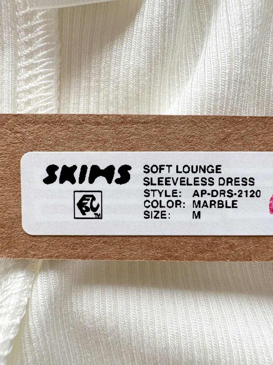 Skims Soft Lounge White Ribbed Knit Sleeveless Dress - Imagen 7