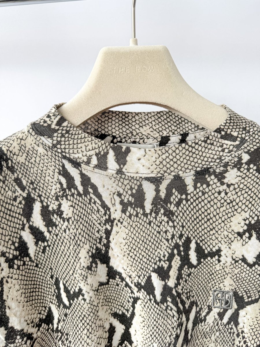 Anine Bing Avi Washed Python Tee Top - Imagen 8