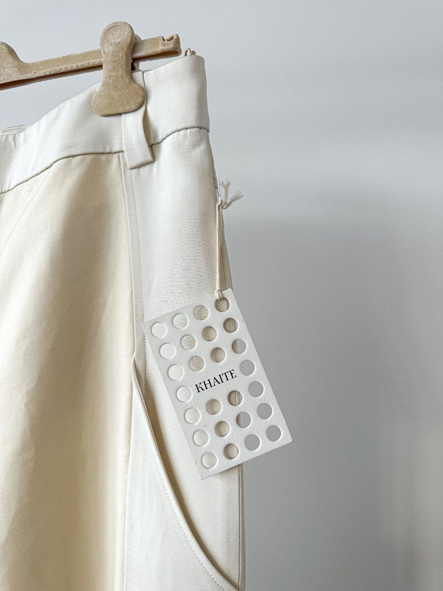 Khaite Cream Leon Cotton Straight Leg Trousers - Imagen 6