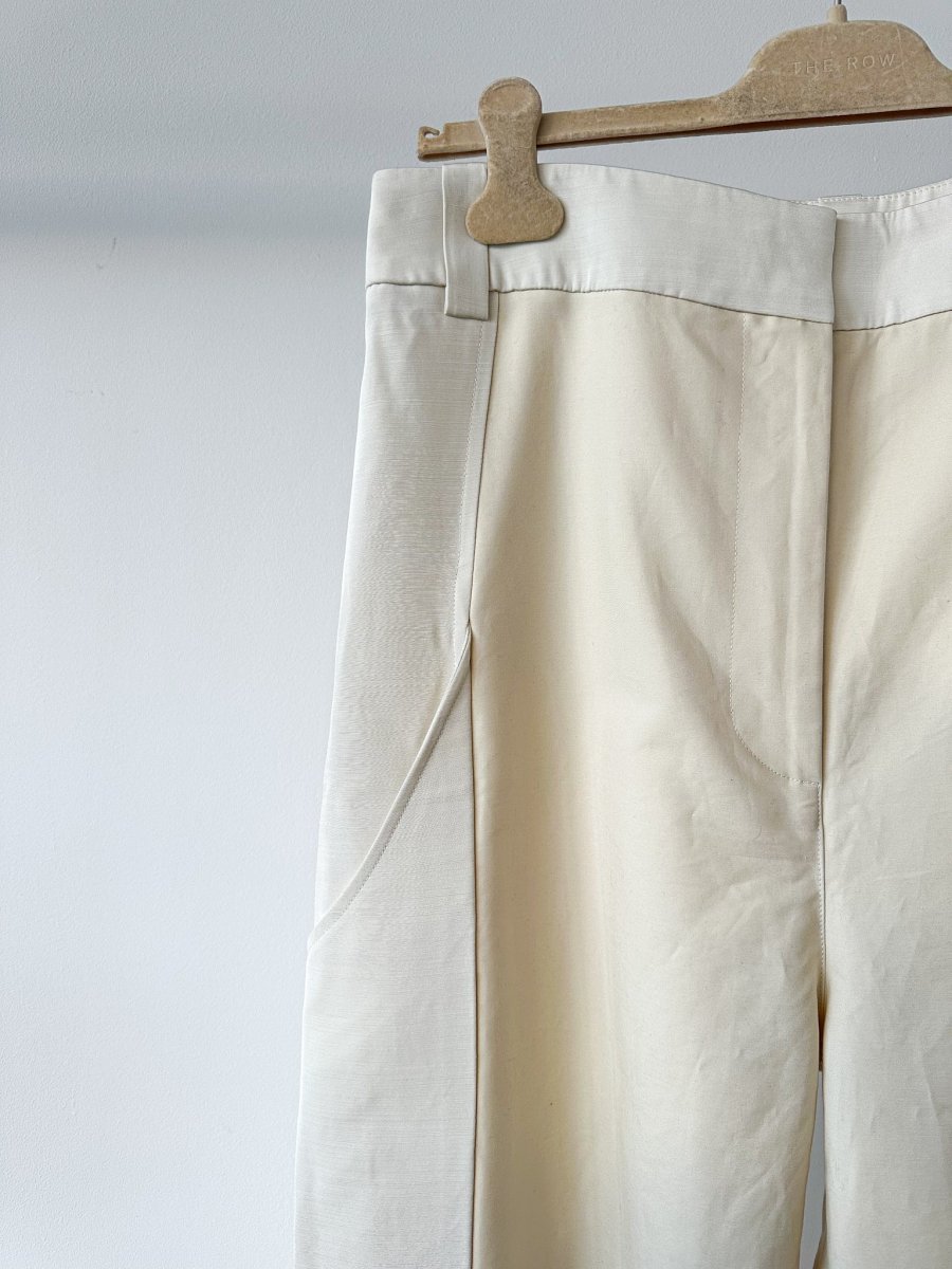 Khaite Cream Leon Cotton Straight Leg Trousers - Imagen 7