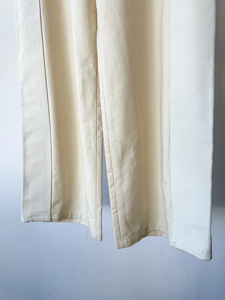 Khaite Cream Leon Cotton Straight Leg Trousers - Imagen 8