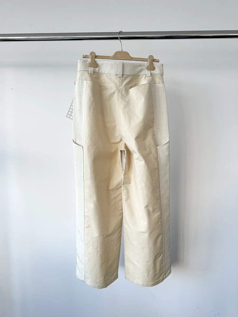 Khaite Cream Leon Cotton Straight Leg Trousers - Imagen 9