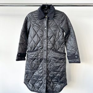 House Of Hackney Black Quilted Floral Lined Coat
