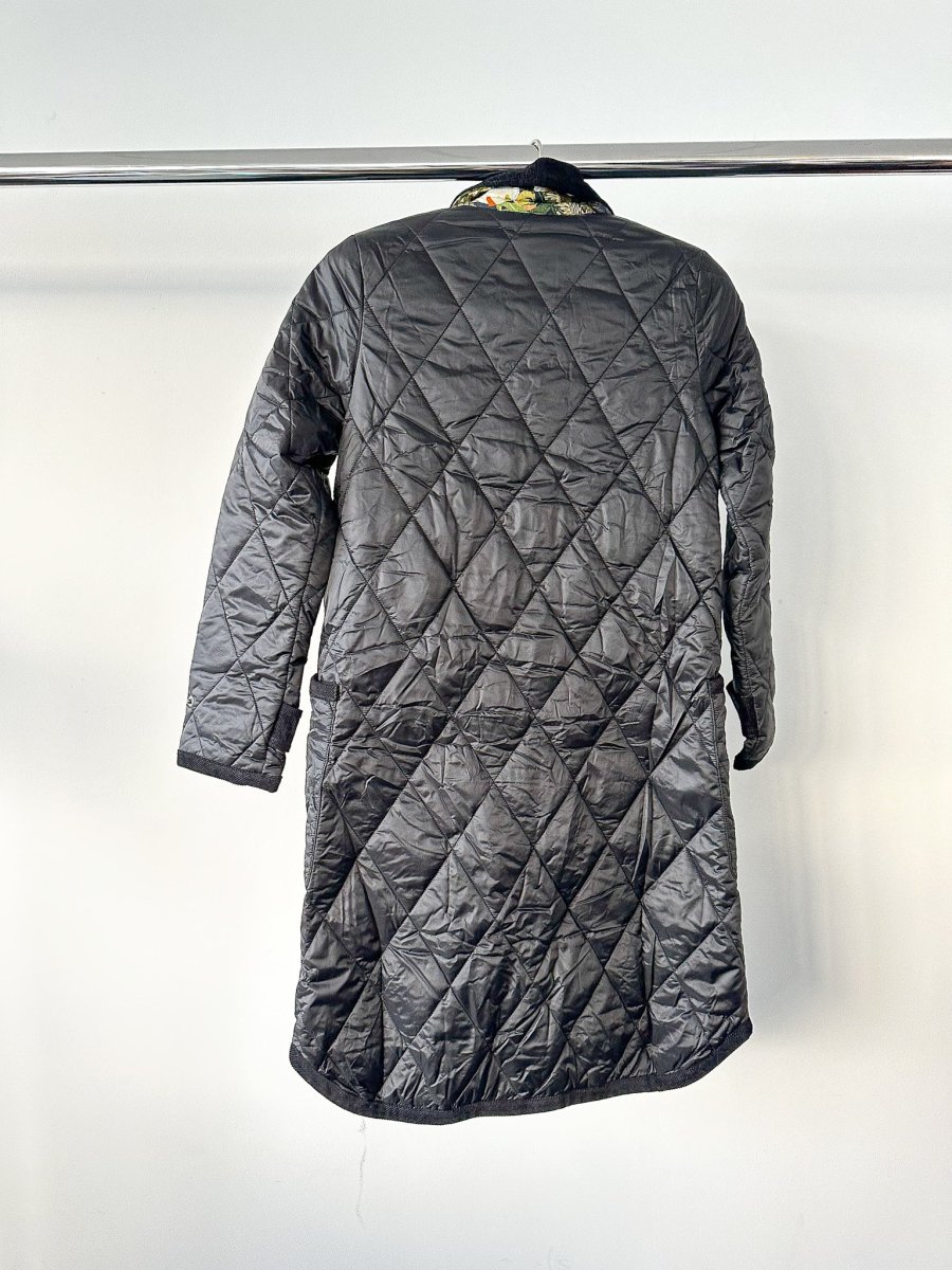 House Of Hackney Black Quilted Floral Lined Coat - Imagen 4