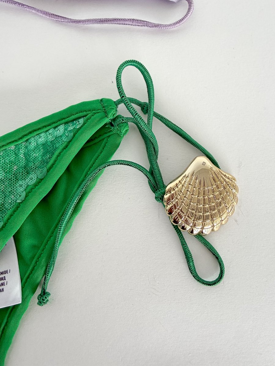 Oseree x Disney Sequinned Purple Green Bikini Set - Medium - Imagen 6