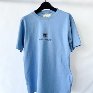 Nigel Cabourn Blue Globe Logo Embroider Spellout Tee