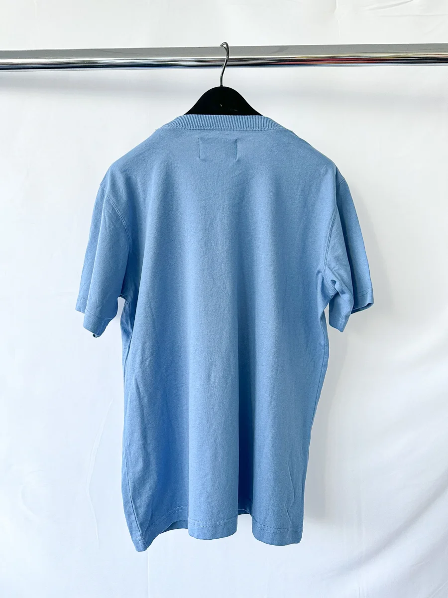 Nigel Cabourn Blue Globe Logo Embroider Spellout Tee - Imagen 3