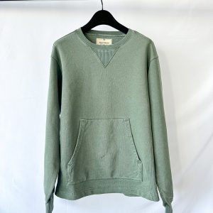 Nigel Cabourn Kangaroo Pocket USMC Green Training Sweatshirt Oversized