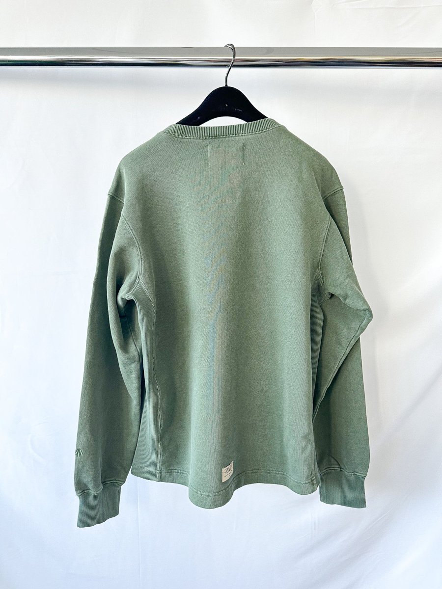 Nigel Cabourn Kangaroo Pocket USMC Green Training Sweatshirt Oversized - Imagen 3