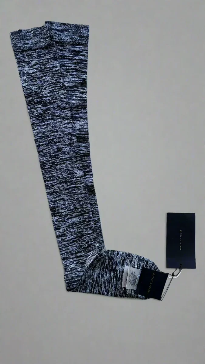 Bottega Veneta Knee High Socks In Black & Grey