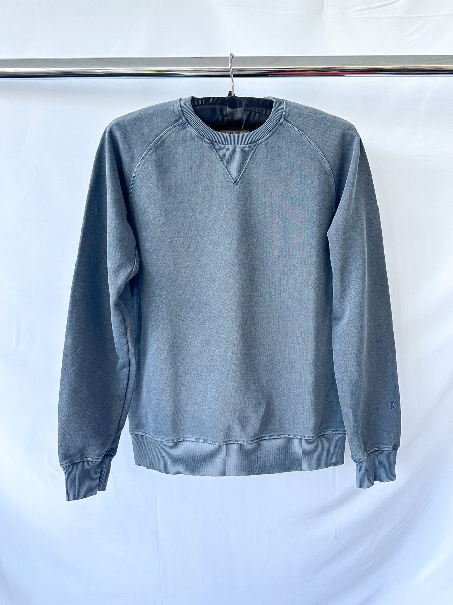 Nigel Cabourn Embroidered Arrow Crew Sweatshirt In Navy Oversized - Imagen 2