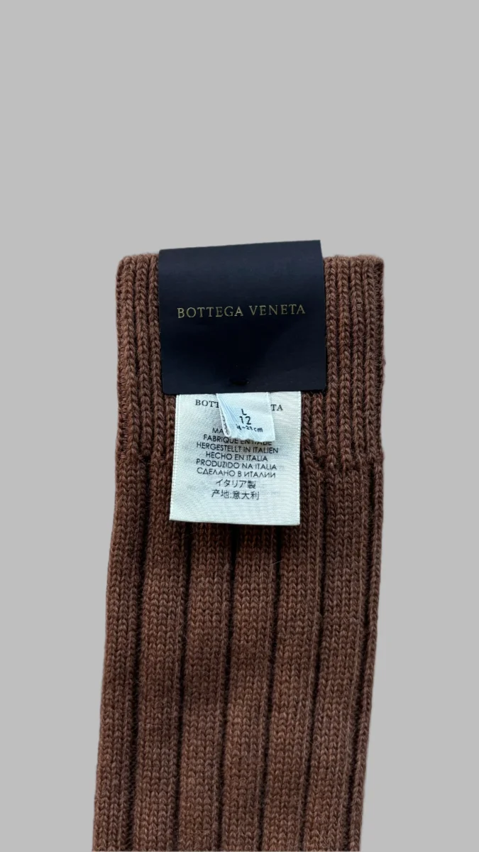 Bottega Veneta Brown Wool Alpaca Ribbed Socks - Imagen 3