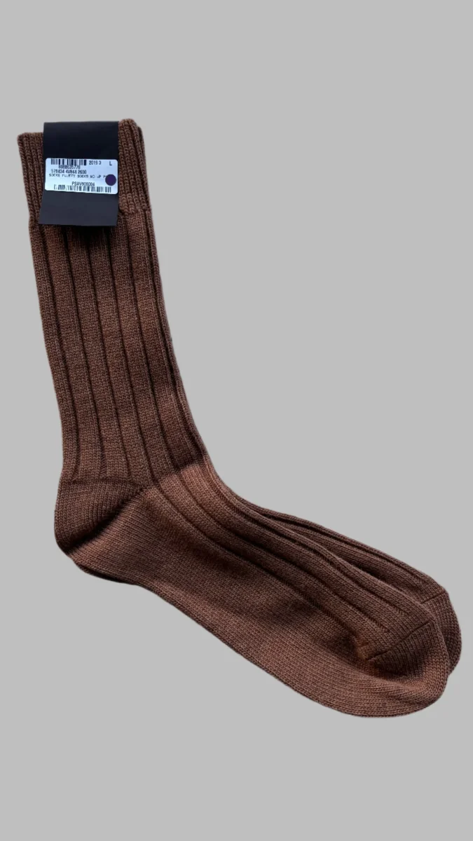 Bottega Veneta Brown Wool Alpaca Ribbed Socks - Imagen 5
