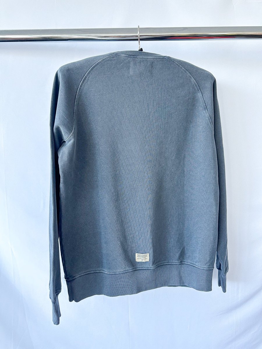 Nigel Cabourn Embroidered Arrow Crew Sweatshirt In Navy Oversized - Imagen 3
