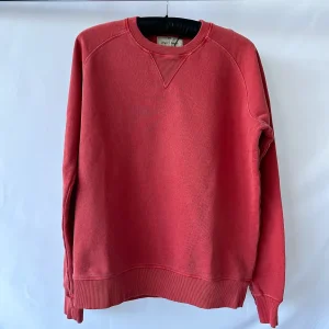 Nigel Cabourn Embroidered Arrow Crew Sweatshirt In Red Oversized