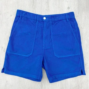 Drake's Fatigue Blue Cotton Corduroy Needlecord Shorts