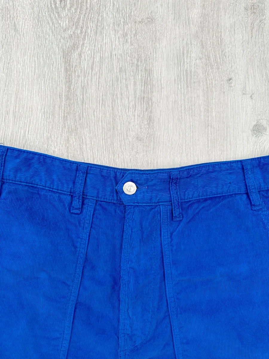 Drake's Fatigue Blue Cotton Corduroy Needlecord Shorts - Imagen 6