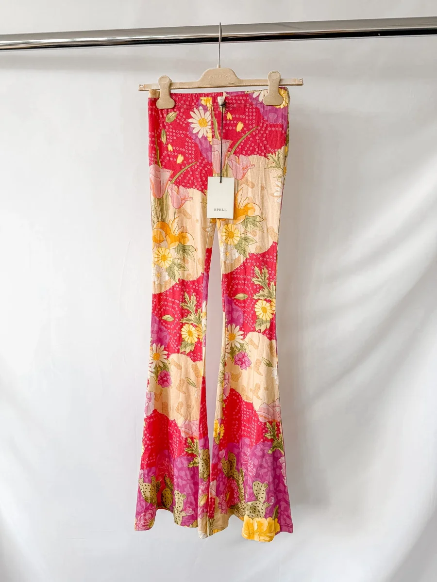 Spell & the Gypsy Joshua Tree Boho Print Bell Bottom Trousers