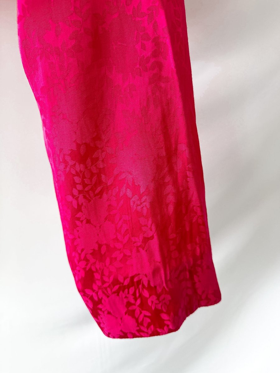 Rixo London Pink Satin Floral Shrug Cardigan - Imagen 3