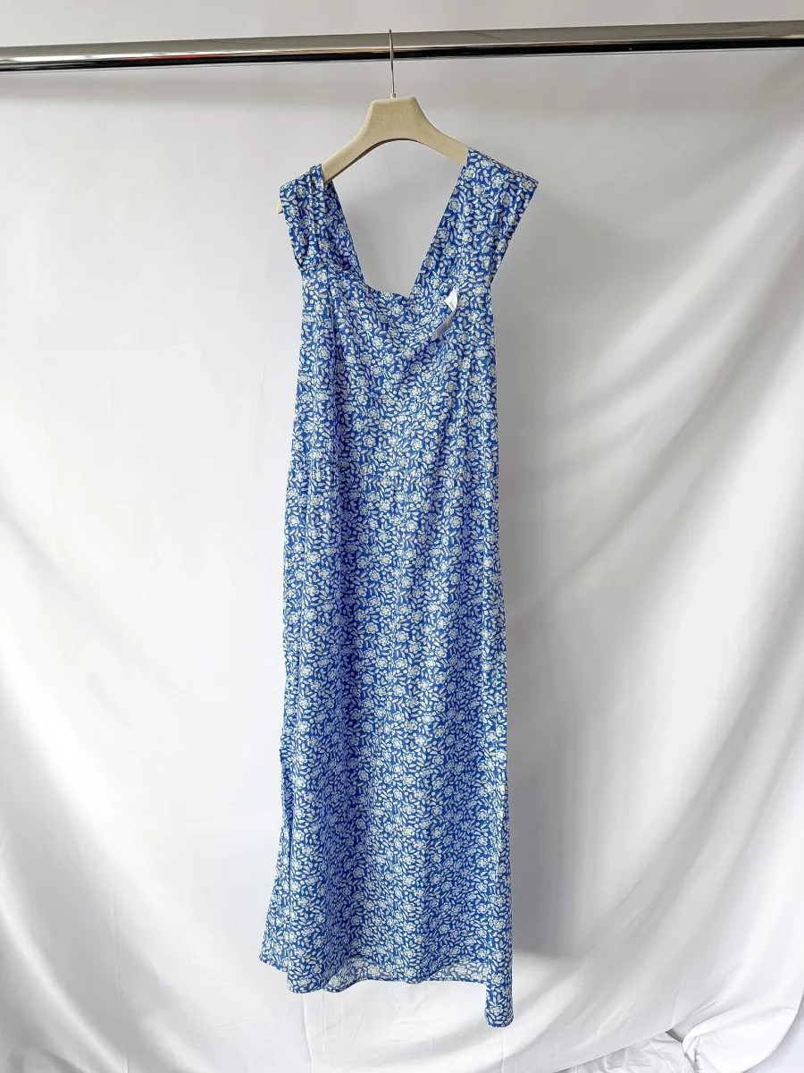 Rixo London Lillianne Blue Floral Print Midi Dress - Imagen 4