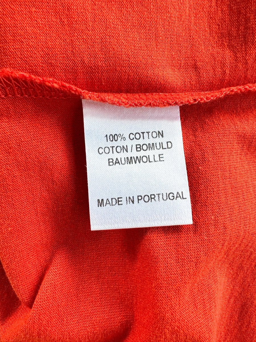 Nigel Cabourn Orange Globe Logo Embroider Spellout Tee - Imagen 7