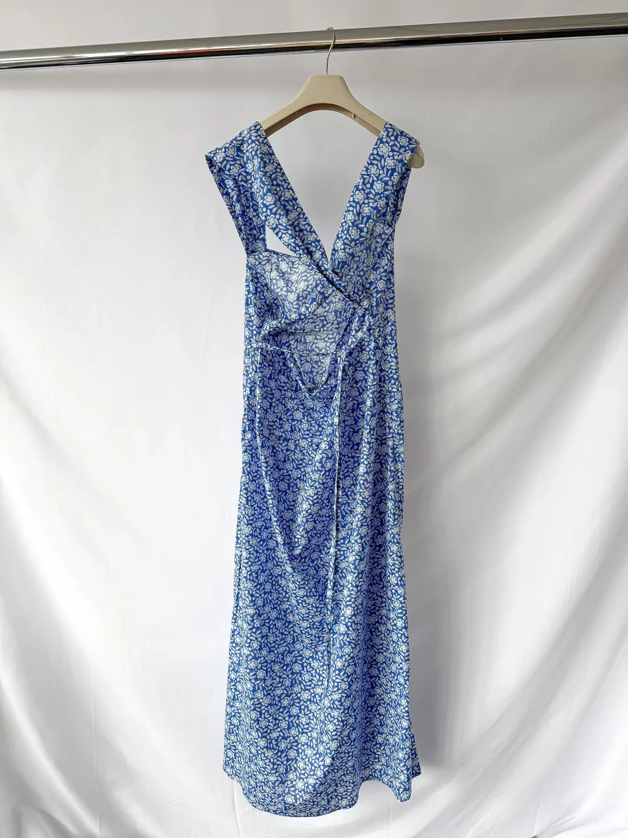 Rixo London Lillianne Blue Floral Print Midi Dress - Imagen 7