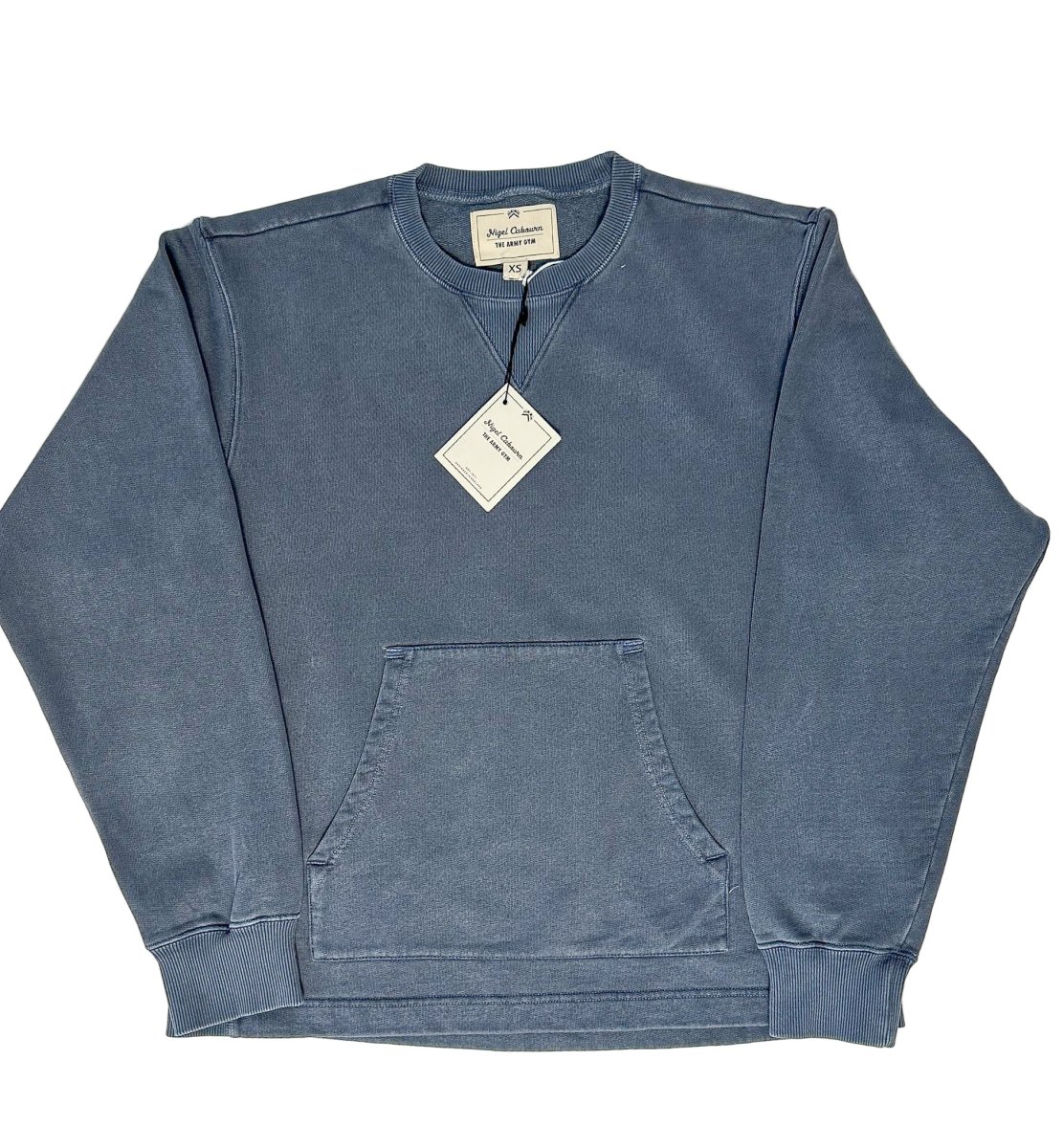 Nigel Cabourn Kangaroo Pocket USMC Navy Training Sweatshirt Oversized - Imagen 2