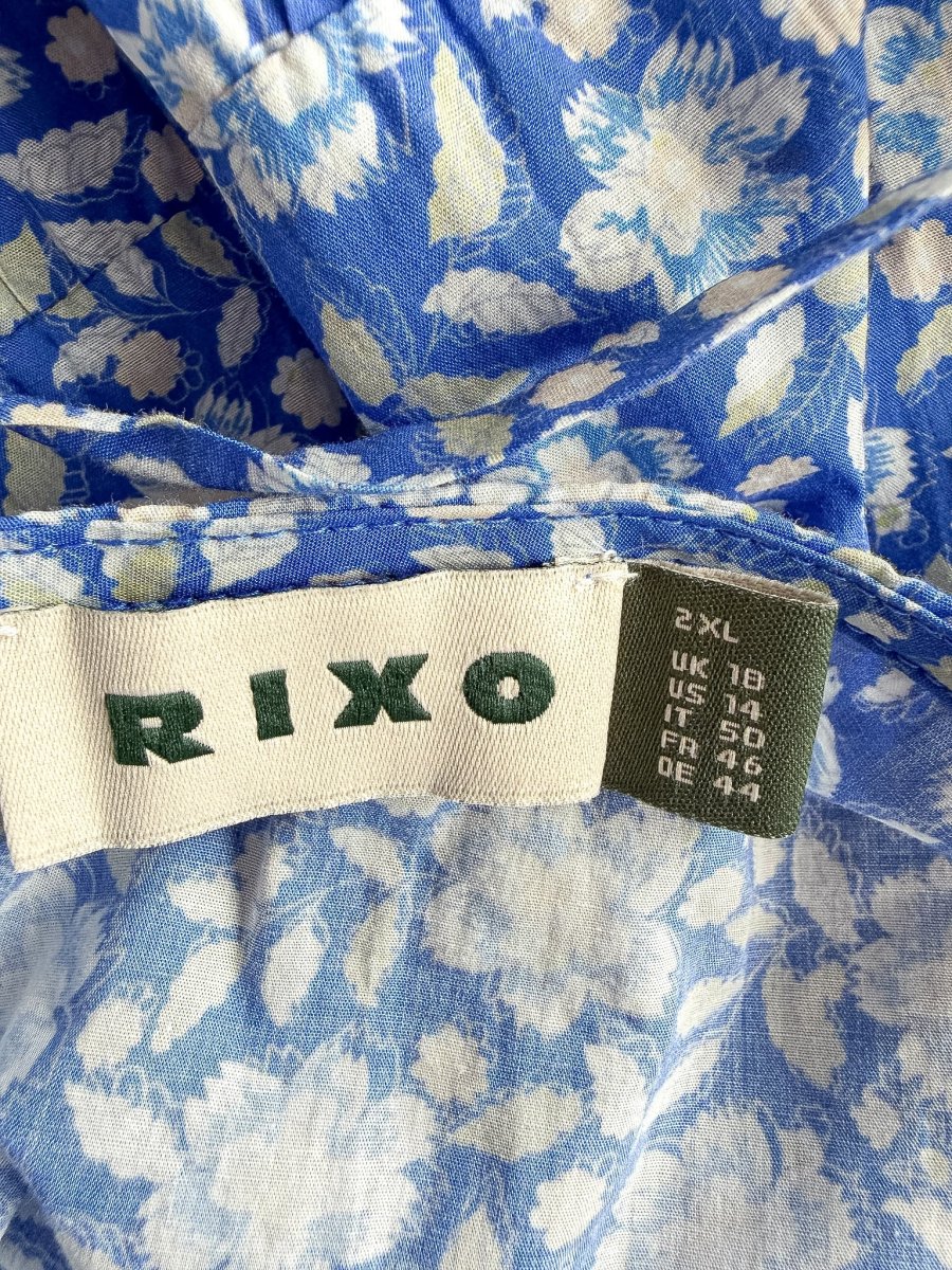 Rixo London Lillianne Blue Floral Print Midi Dress - Imagen 5