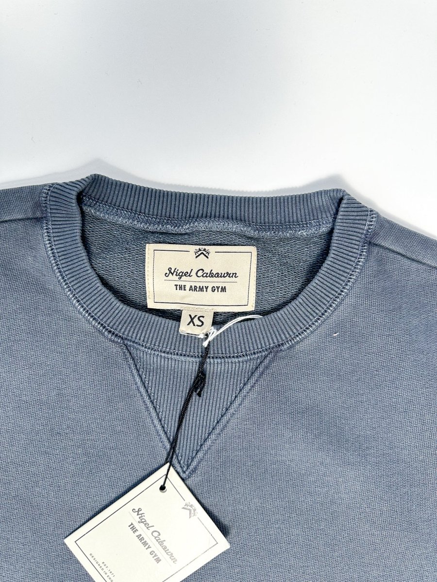 Nigel Cabourn Kangaroo Pocket USMC Navy Training Sweatshirt Oversized - Imagen 5