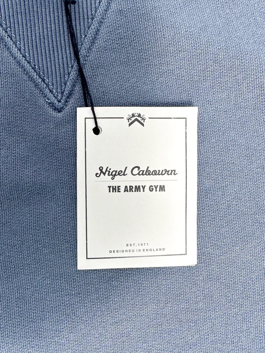 Nigel Cabourn Kangaroo Pocket USMC Navy Training Sweatshirt Oversized - Imagen 6