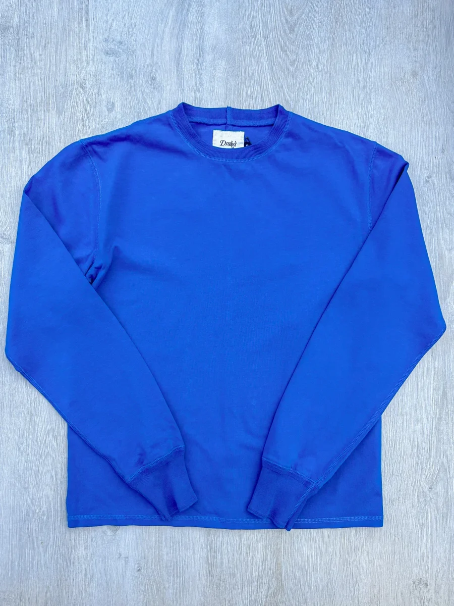 Drake's Blue Long Sleeve Hiking Tee Shirt - Imagen 2