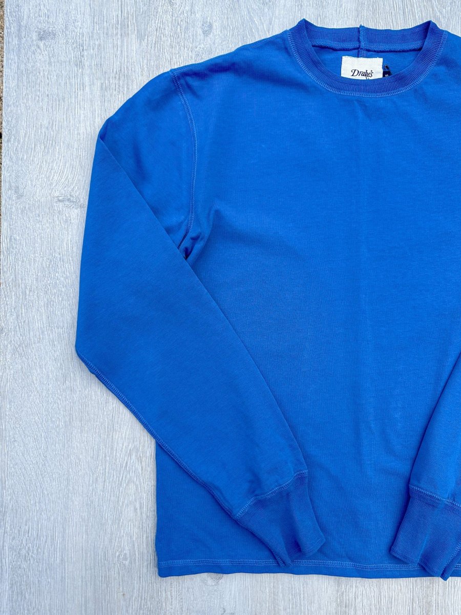 Drake's Blue Long Sleeve Hiking Tee Shirt - Imagen 4