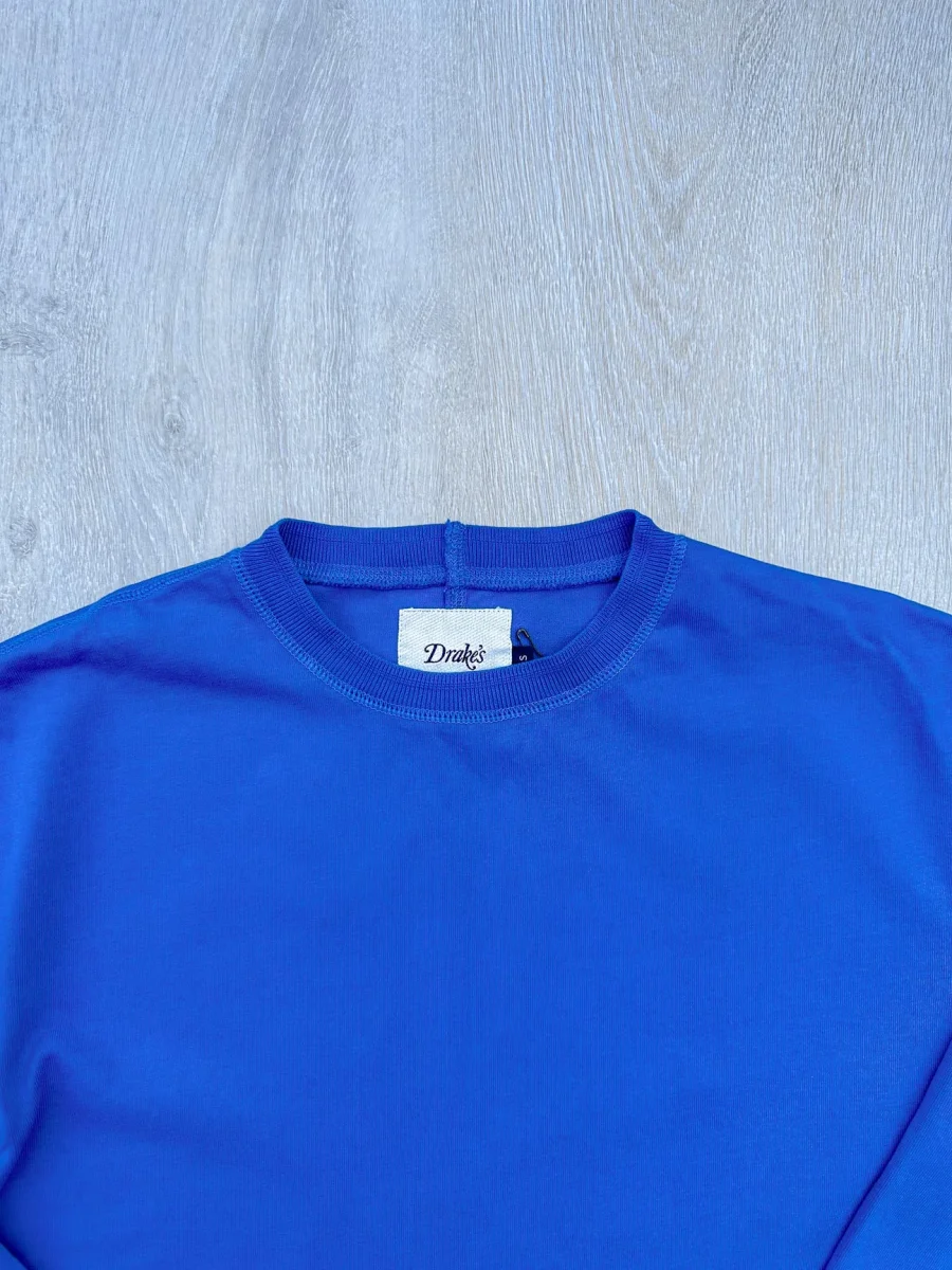 Drake's Blue Long Sleeve Hiking Tee Shirt - Imagen 6