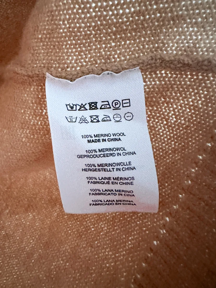DRIES VAN NOTEN Taluka Wool V-Neck Camel Sweater Jumper Dress - Imagen 9