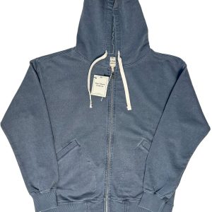 Nigel Cabourn Navy Embroidered Arrow Zip Hoodie Jacket