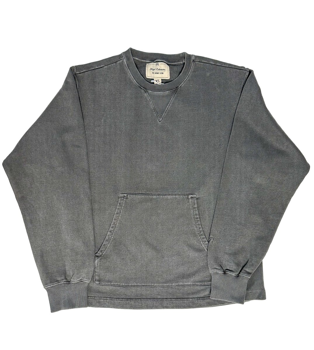 Nigel Cabourn Kangaroo Pocket USMC Black Training Sweatshirt Oversized - Imagen 2