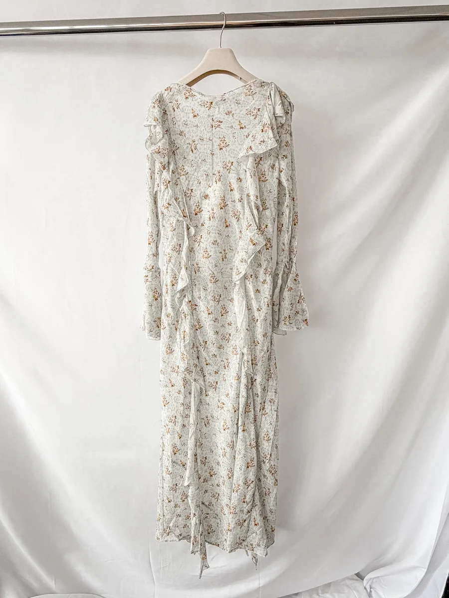Spell & The Gypsy Fleur Frill Bias Teapot Blue Maxi Dress - Imagen 8
