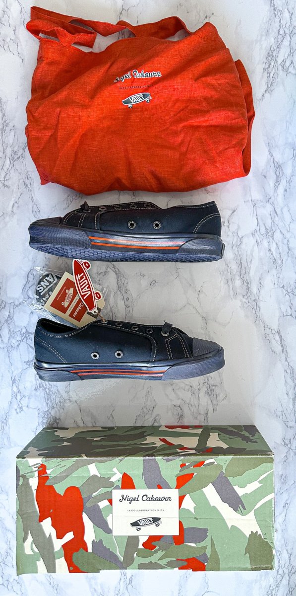 Nigel Cabourn UA OG STYLE 23 LX Ventile Black Navy Sneakers Trainers - Imagen 3
