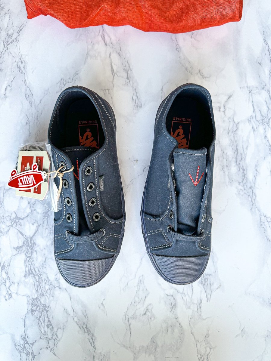 Nigel Cabourn UA OG STYLE 23 LX Ventile Black Navy Sneakers Trainers - Imagen 6