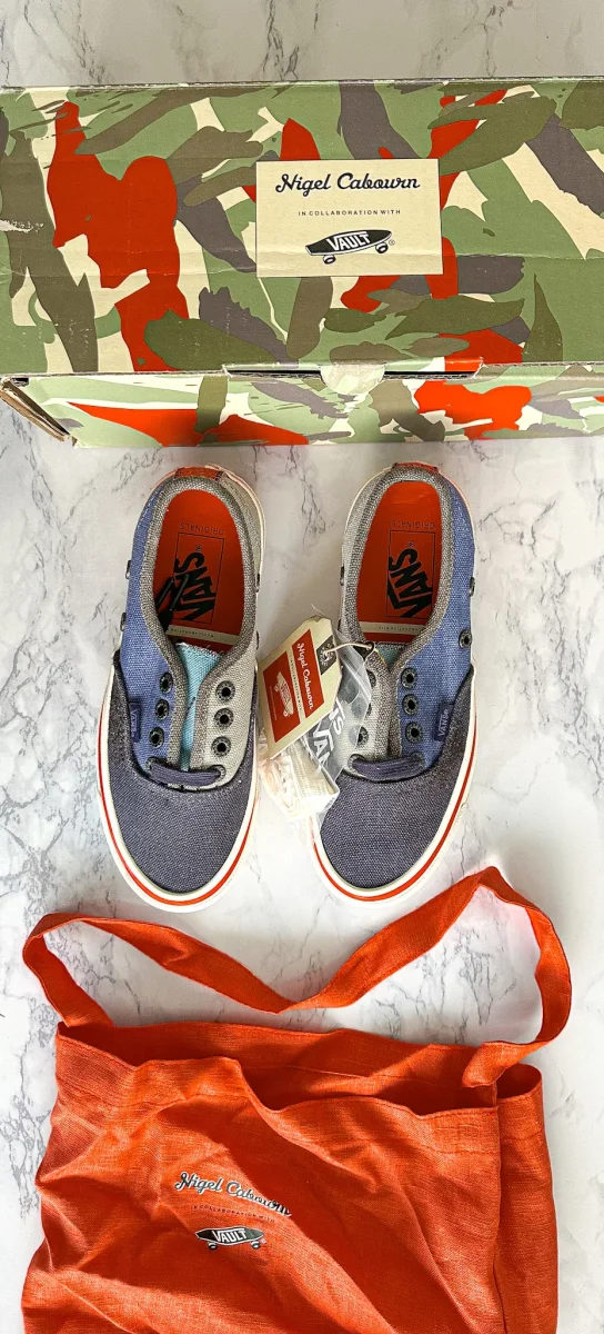Nigel Cabourn x OG Authentic LX 'Crazy Navy Mix' Trainers - Imagen 3