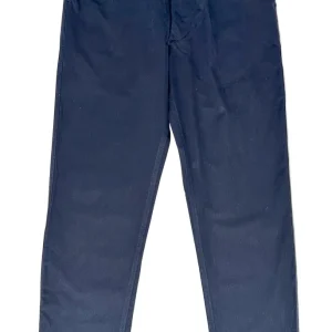 Nigel Cabourn P3 US Poplin Slim Leg Chino Pants Trousers In Navy Blue