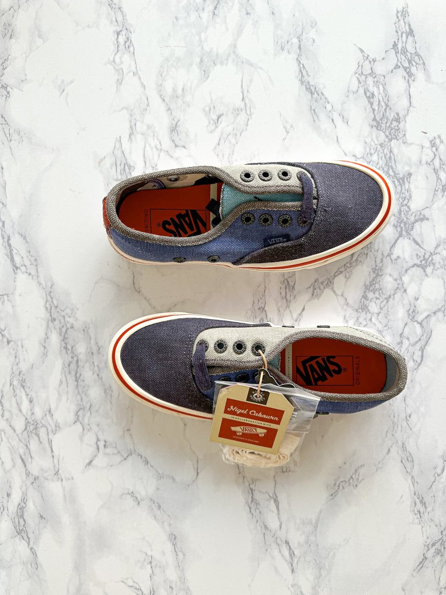 Nigel Cabourn x OG Authentic LX 'Crazy Navy Mix' Trainers - Imagen 8